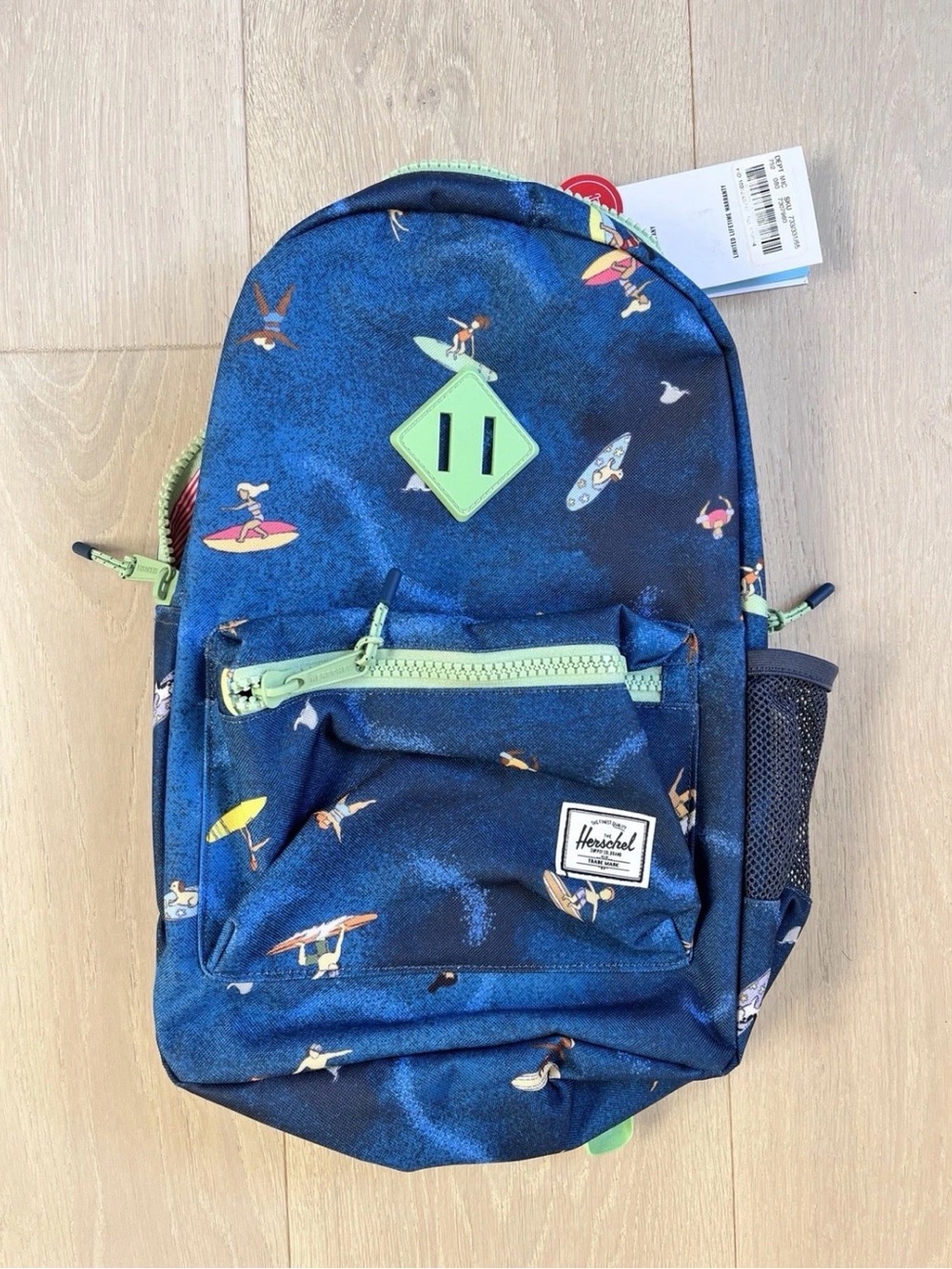 NWT Herschel Youth Kids Backpack Beach Surfer Print